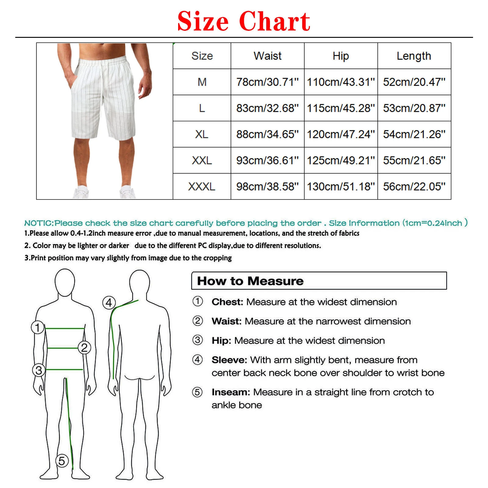 (image for) Men's Quick Dry Cotton Linen Shorts Summer Breathable Stripe Casual Gym Running Cargo Pocket Beach Five-point Pants Lightweight Comfortable